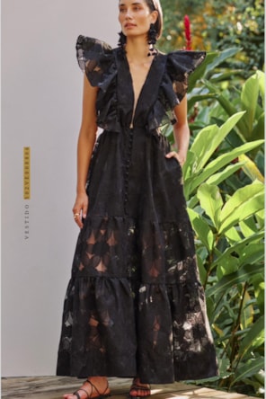 VESTIDO FLORAL NOITE
