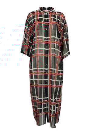 VESTIDO CAMISEIRO SEMITRANSPARENTE