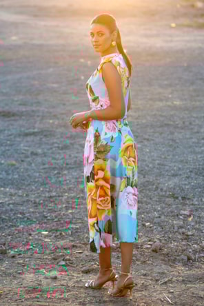 SAIA MIDI ACETINADA ESTAMPADA