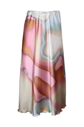 SAIA MIDI ACETINADA ESTAMPADA