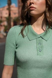 CAMISOLA / POLO DE MALHA DE MANGA CURTA