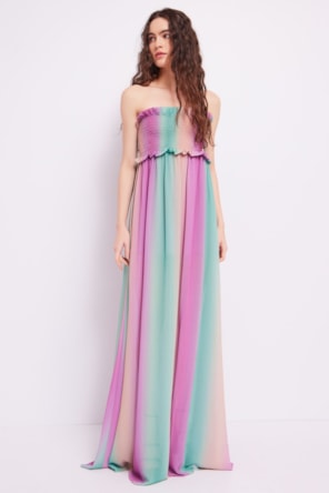 VESTIDO LONGO COMPRIDO CORES 