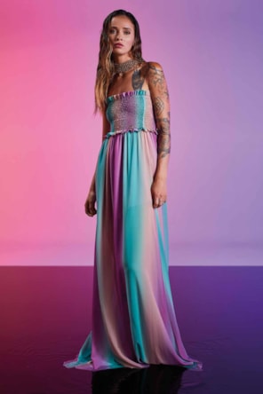 VESTIDO LONGO COMPRIDO CORES 