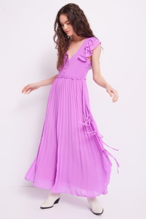 VESTIDO LONGO LILAS