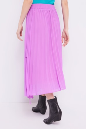 SAIA PLISSADA LILAS 