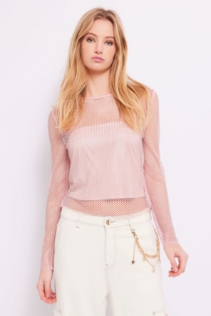 CAMISOLA  NUDE STRASS