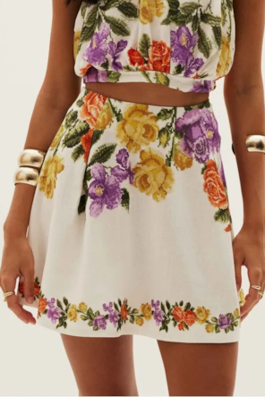 SAIA CURTA FLORES 
