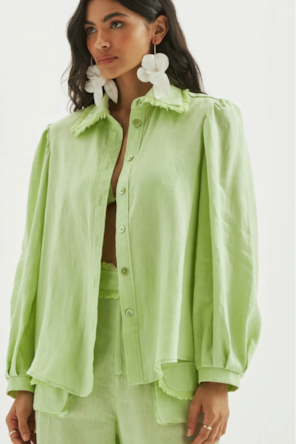 CAMISA DE LINHO  VERDE
