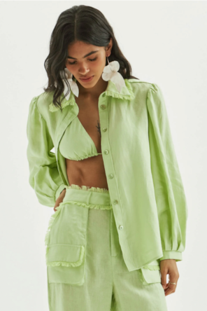 CAMISA DE LINHO  VERDE