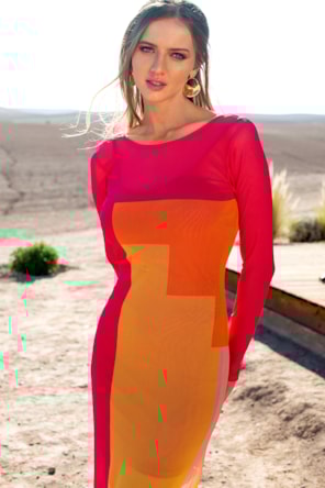 VESTIDO TULE ESTAMPADO