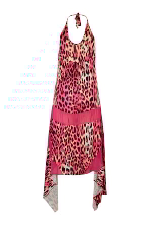 VESTIDO ASSIMÉTRICO ESTAMPADO LEOPARDO