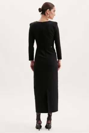 VESTIDO LANÇA PERFUME PRETO APLICAÇÕES