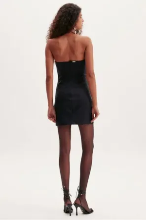 VESTIDO CURTO APLICAÇÕES OURO