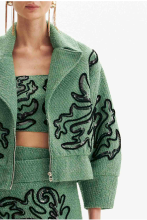 CASACO BOMBER  VERDE ESTAMPA