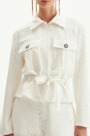 CASACO BOMBER  RENDA BRANCO