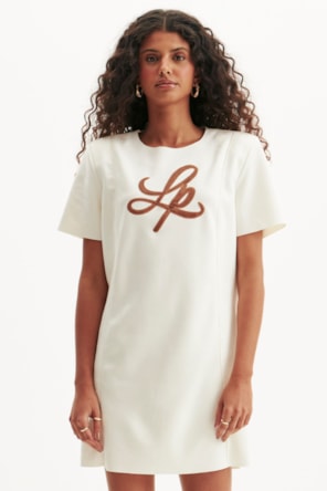 VESTIDO CURTO BRANCO LOGO LP