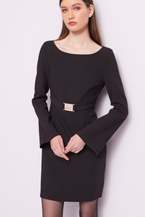 VESTIDO PRETO CURTO CINTO 