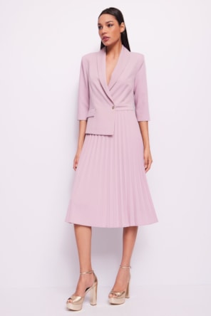 VESTIDO MID PLISSADO PINK