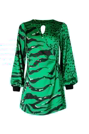 VESTIDO ACETINADO ESTAMPADO