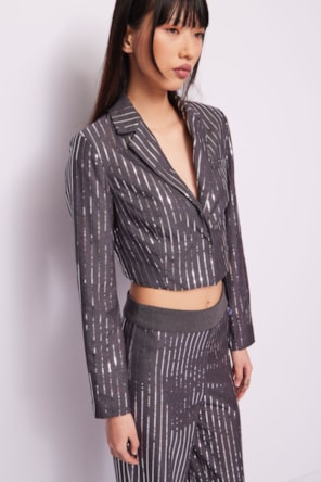 BLAZER CURTO LANTEJOULAS DENNY 