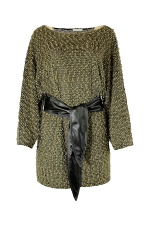 VESTIDO DE MALHA COM CINTO
