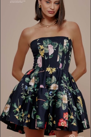 VESTIDO CURTO FLORES 