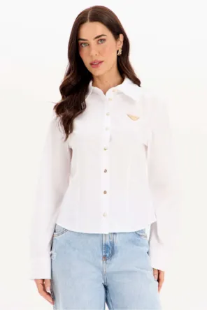 CAMISA MANGA LONGA COM APLIQUE