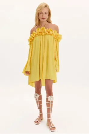 VESTIDO CURTO PLISSADO FLORES