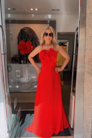 VESTIDO LONGO PLISSADO