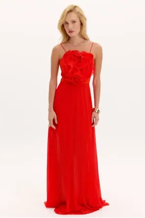 VESTIDO LONGO PLISSADO