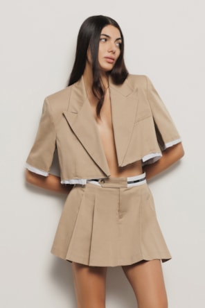 BLAZER CURTO BEIGE GAELLE 