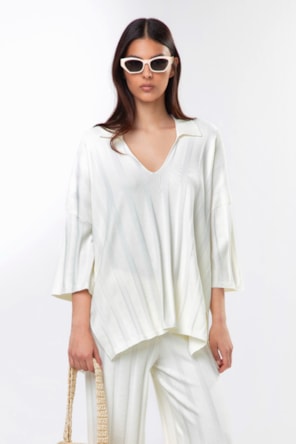 CAMISOLA BRANCA RISCA GAELLE 