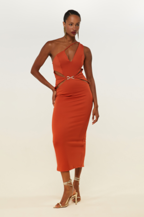 VESTIDO MID  CARAMELO DIMY 