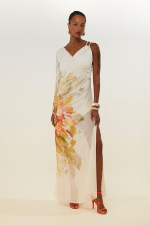 VESTIDO ASSIMÉTRICO FLORAL DIMIY
