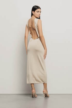 VESTIDO MALHA COSTAS ABERTAS GAELLE 