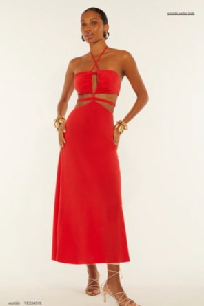 VESTIDO  VERMELHO PEPPER  DIMY 