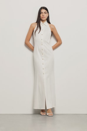 VESTIDO CAVAS  BRANCO GAELLE 