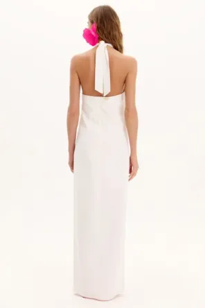 VESTIDO LONGO BRANCO LANÇA PERFUME 