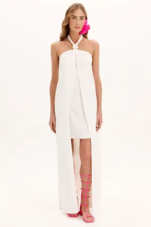 VESTIDO LONGO BRANCO LANÇA PERFUME 