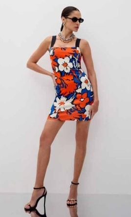 VESTIDO FLORAL ALÇAS LANÇA PERFUME 
