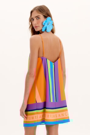 VESTIDO CURTO MULTI COR LANÇA PERFUME 