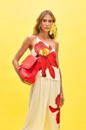 TOP  ESTAMPA FLORAL LANÇA PERFUME 
