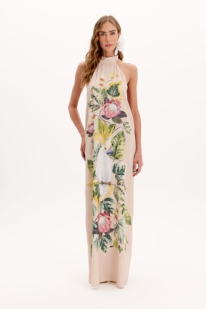 VESTIDO FLUIDO ESTAMPA FLORAL LANÇA PERFUME 