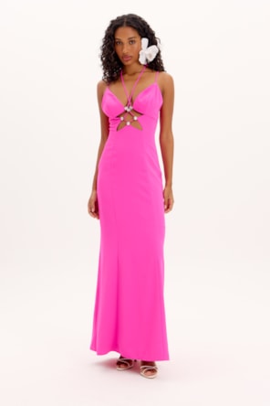 VESTIDO LONGO PINK LANÇA PERFUME 