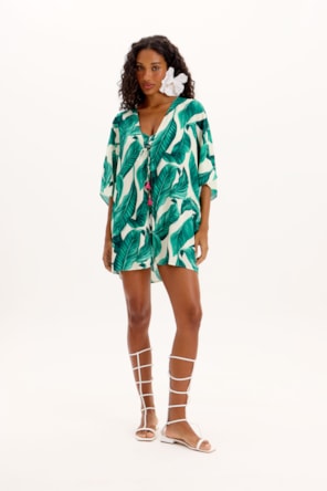 KAFTAN ESTAMPA TROPICAL LANÇA PERFUME 