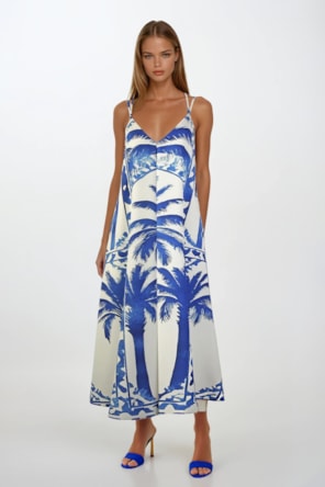 VESTIDO ESTAMPA BLUE SAHOCO