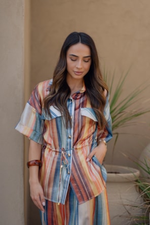 CAMISA  RISCAS MULTICOR SAHOCO