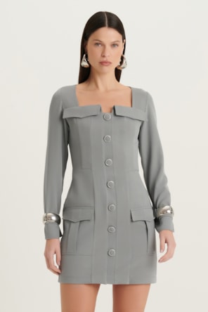 VESTIDO COM BOTÕES CURTO DIMY 