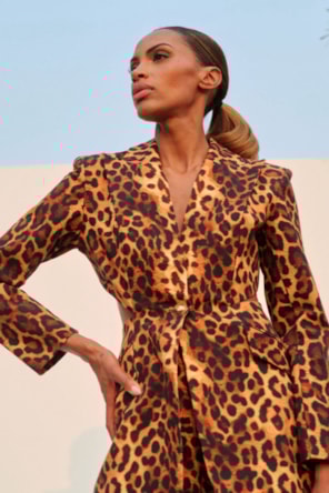 BLAZER ANIMAL PRINT AMARANTE 
