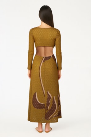 VESTIDO COMPRIDO ESTAMPA SAHOCO 